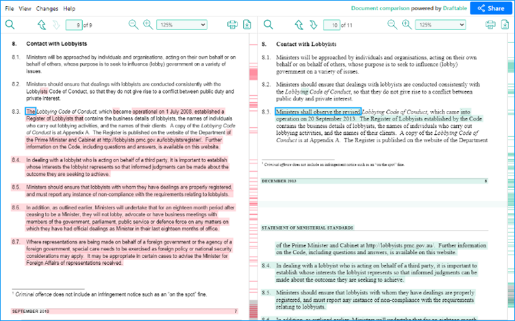 Draftable Compare