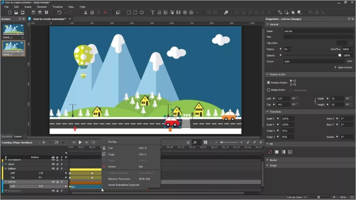 Интерфейс Adobe Animate