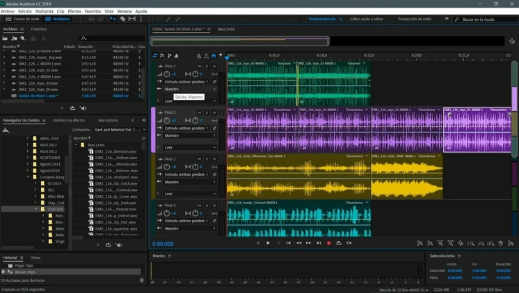 Интерфейс Adobe Audition CC