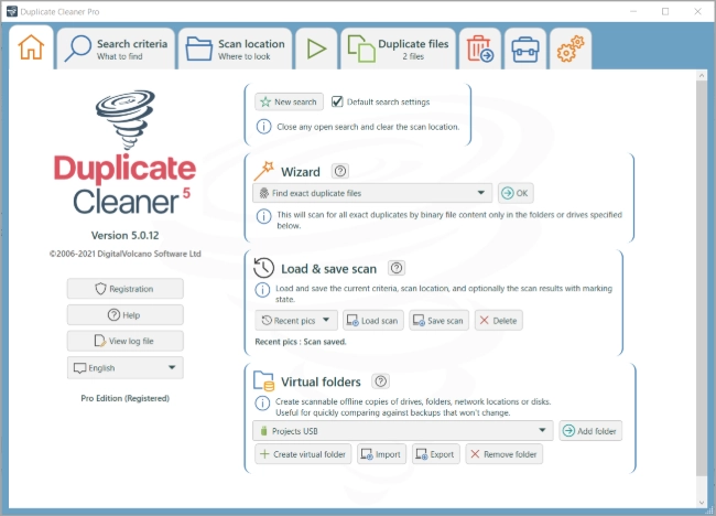 Интерфейс Duplicate Cleaner