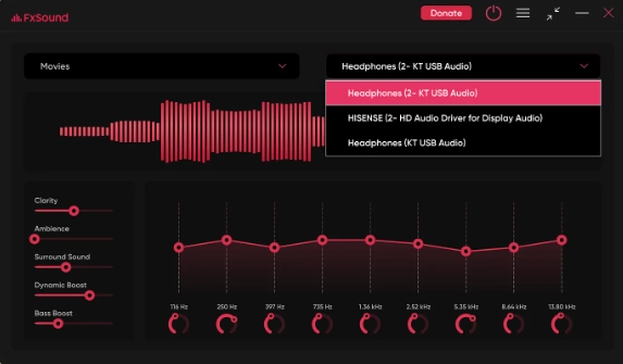 Интерфейс FXSound