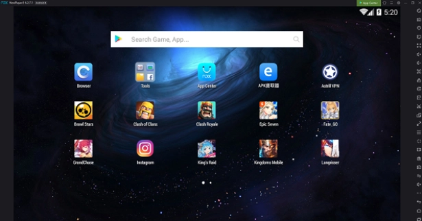 Интерфейс Nox App Player