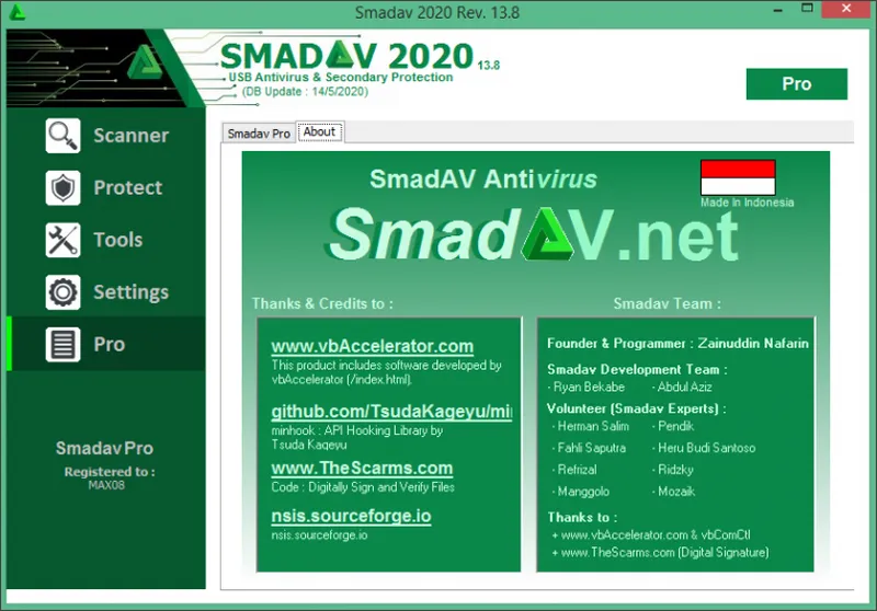 Интерфейс Smadav Pro