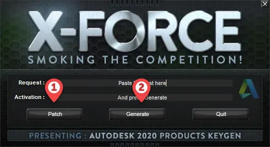 Интерфейс xForce KeyGen