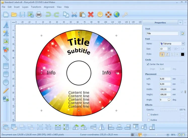 RonyaSoft CD DVD Label Maker